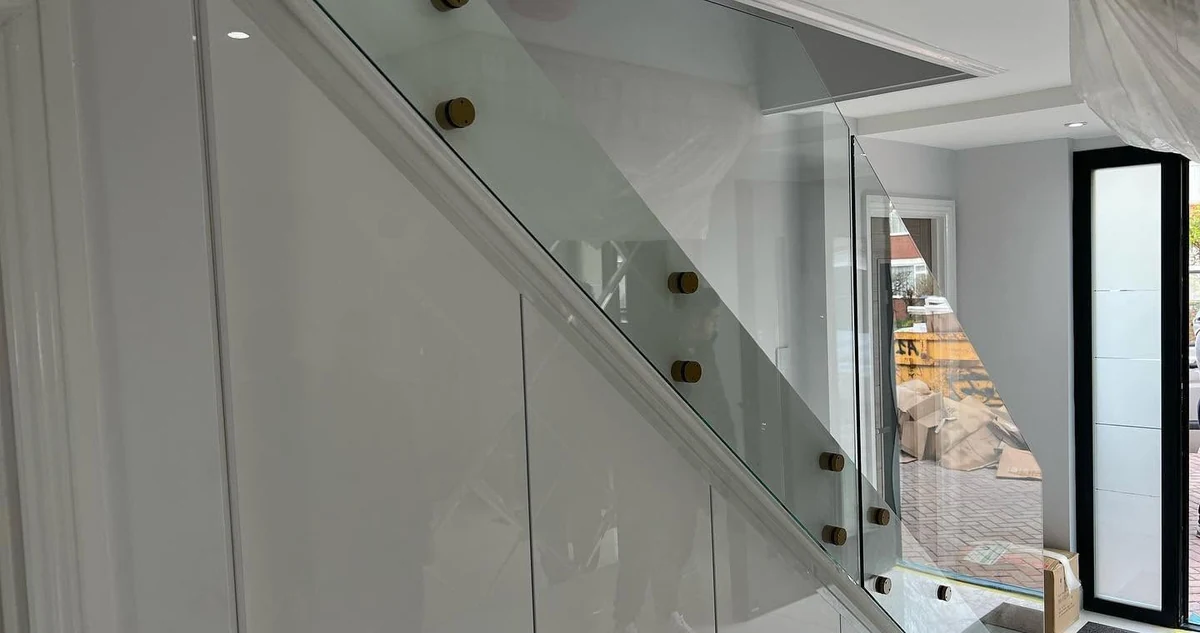 Glass balustrade with standoff fixings, Maidstone Glass Balustrades bespoke installation